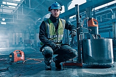 Эксплуатация стоек для алмазного бурения Husqvarna DS 900 Эксплуатация стоек для алмазного бурения Husqvarna DS 900