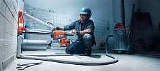 Применение установки алмазного сверления Husqvarna DM 340+DS 450